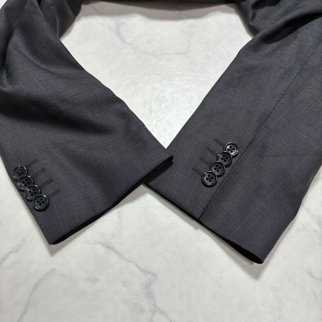 極美品✨D'URBAN 高級シルク混 テーラードジャケット Y8 グレー系