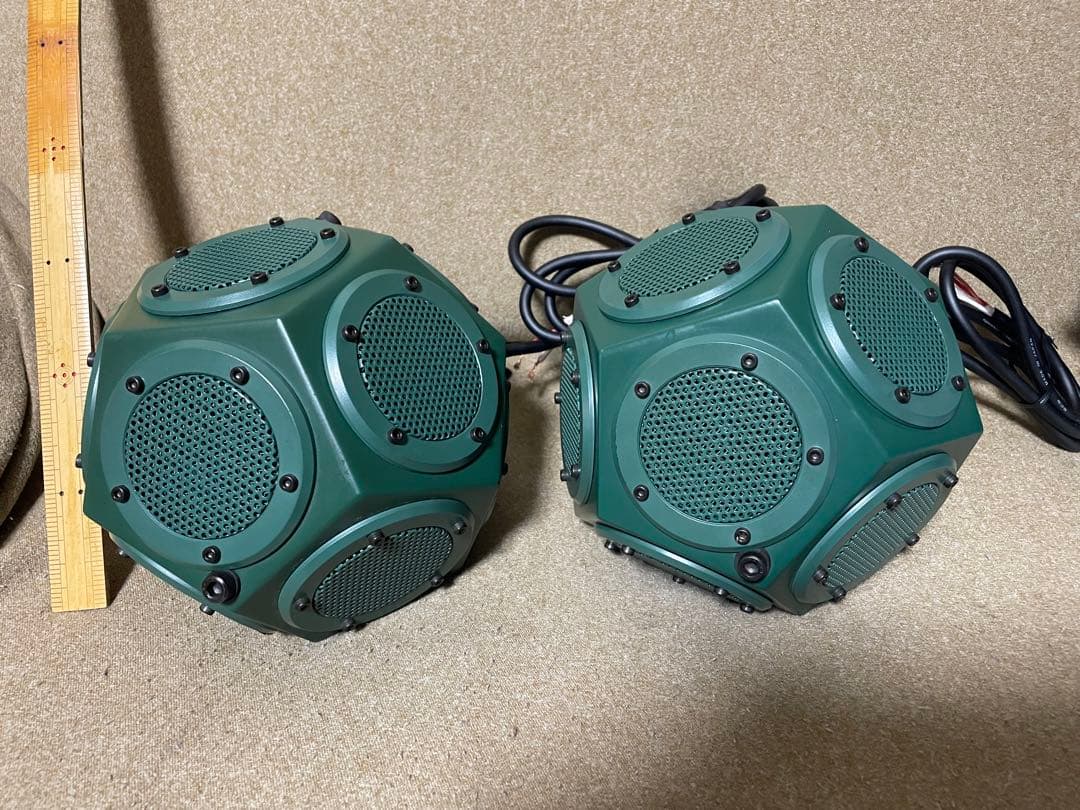 【希少レア！】12面体スピーカー　全天候型　グリーン　入手困難　アースグリーン
