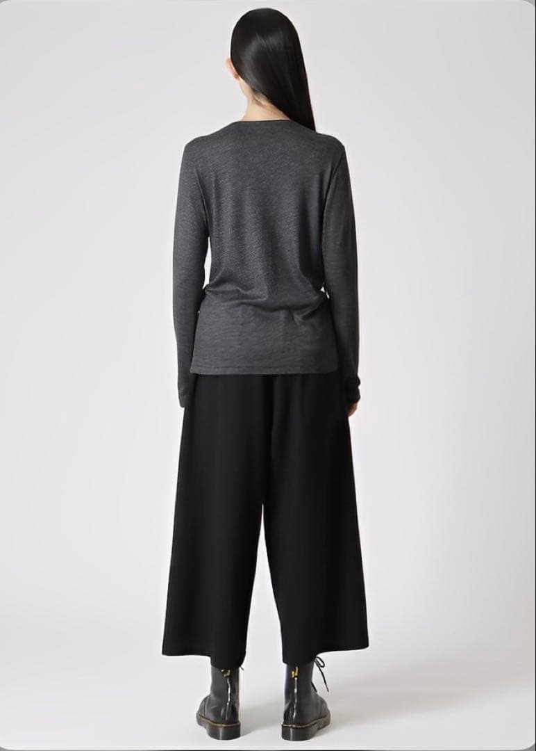 Y's ワイズ 美品 アランニット パッチ ドッキング カットソー グレー2