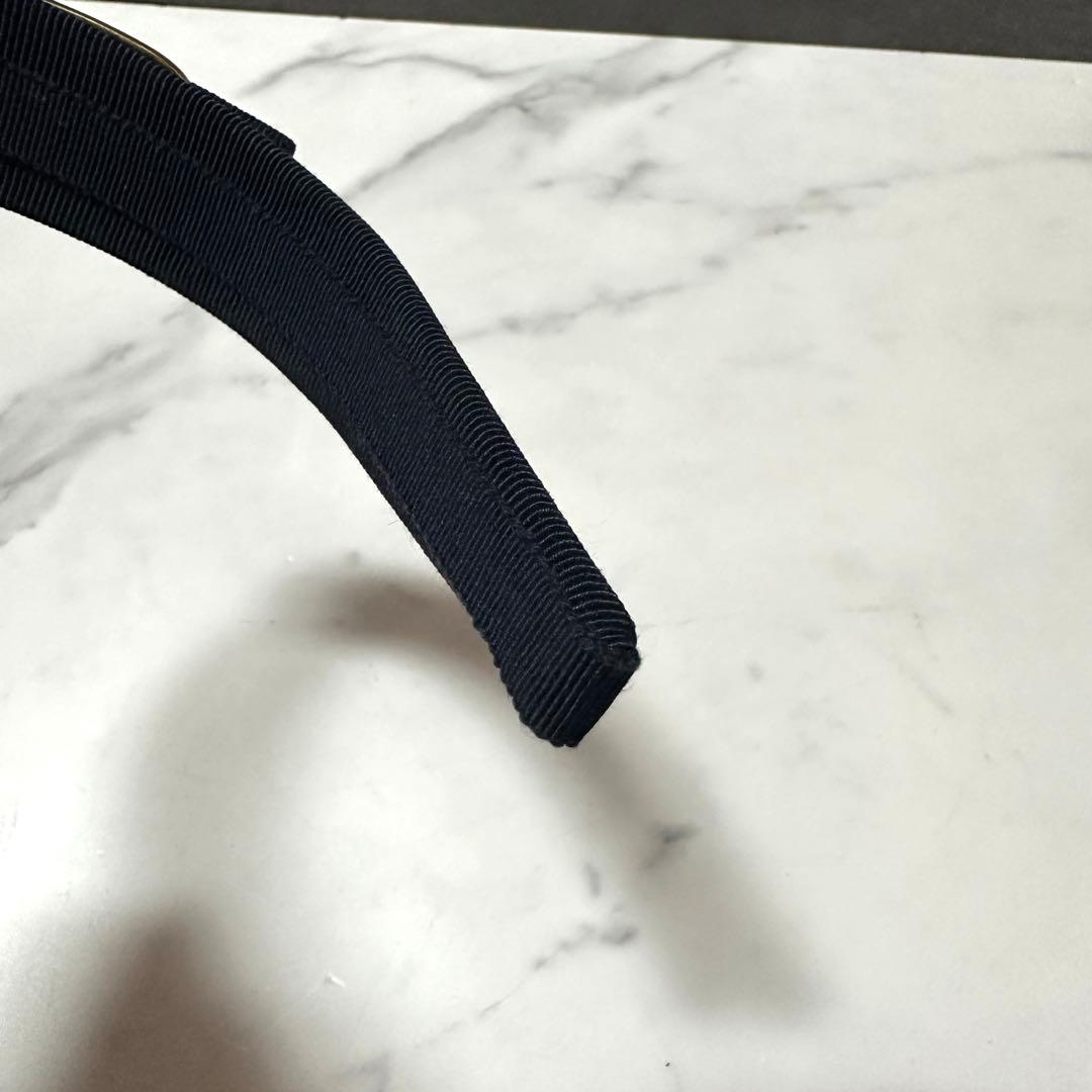 美品✨定番✨FERRAGAMO ヴァラ カチューシャ ネイビー×ゴールド