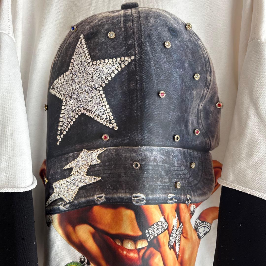 完売品　BKYS RHINESTONE SUNNY UP LS TEE XL