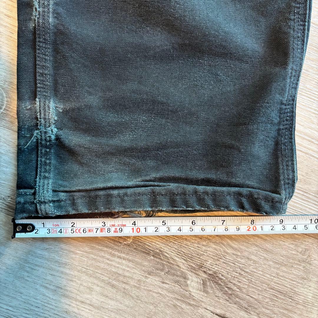 希少USA製Carharttダブルニー 極上フェード ブラック B01#567