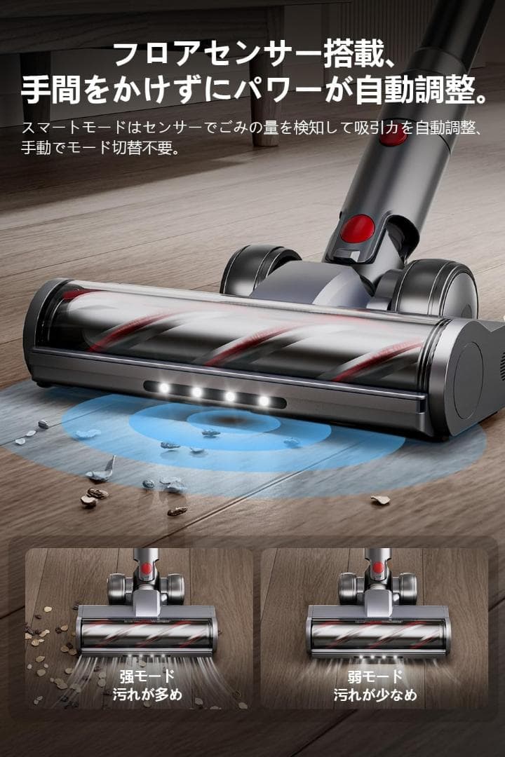 のんさま　　掃除機 コードレス 自動ゴミ収集 置くだけ充電 34000Pa