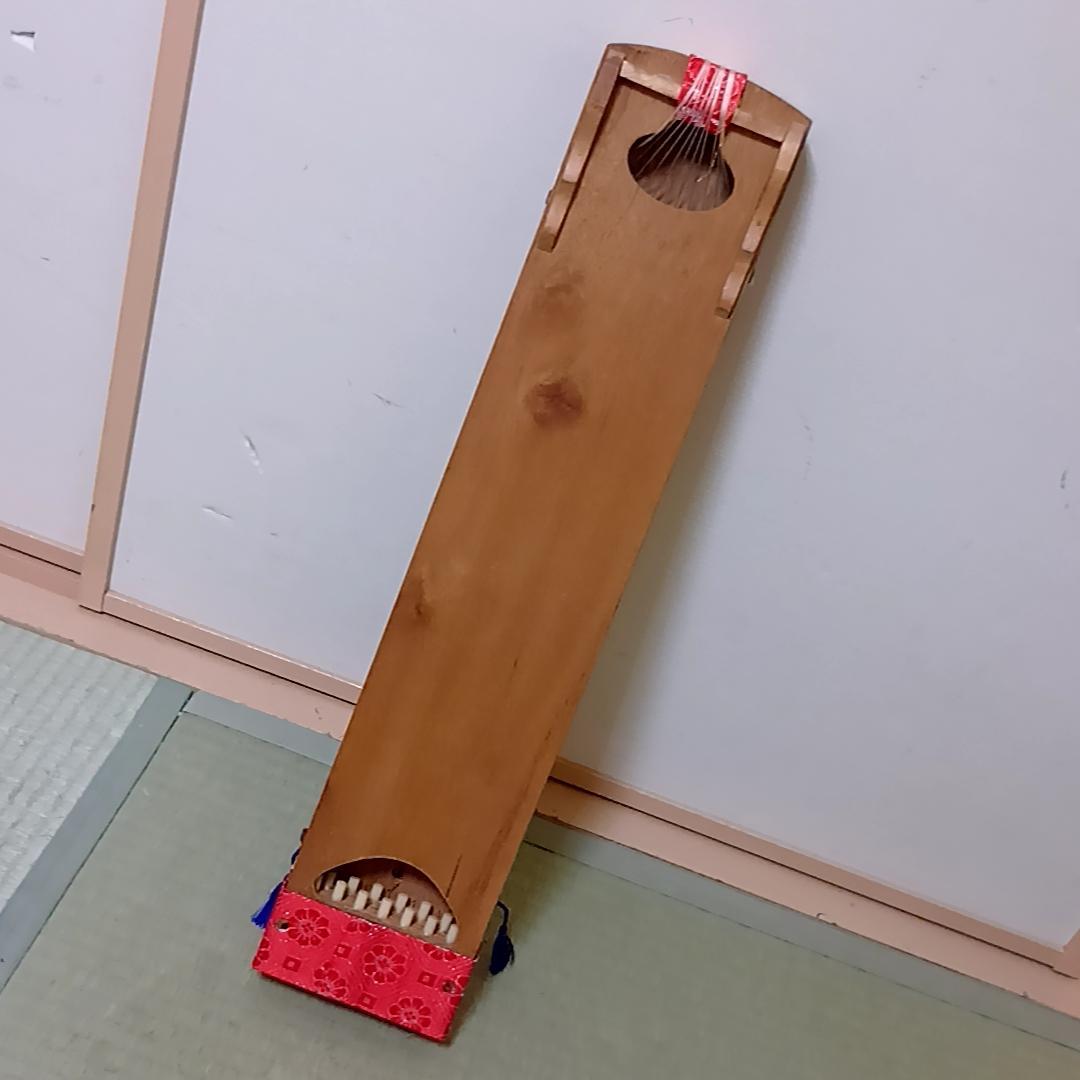 【週末特価】短箏 短琴 ミニ琴 二尺琴 13弦 和楽器 弦楽器 琴柱　60cm
