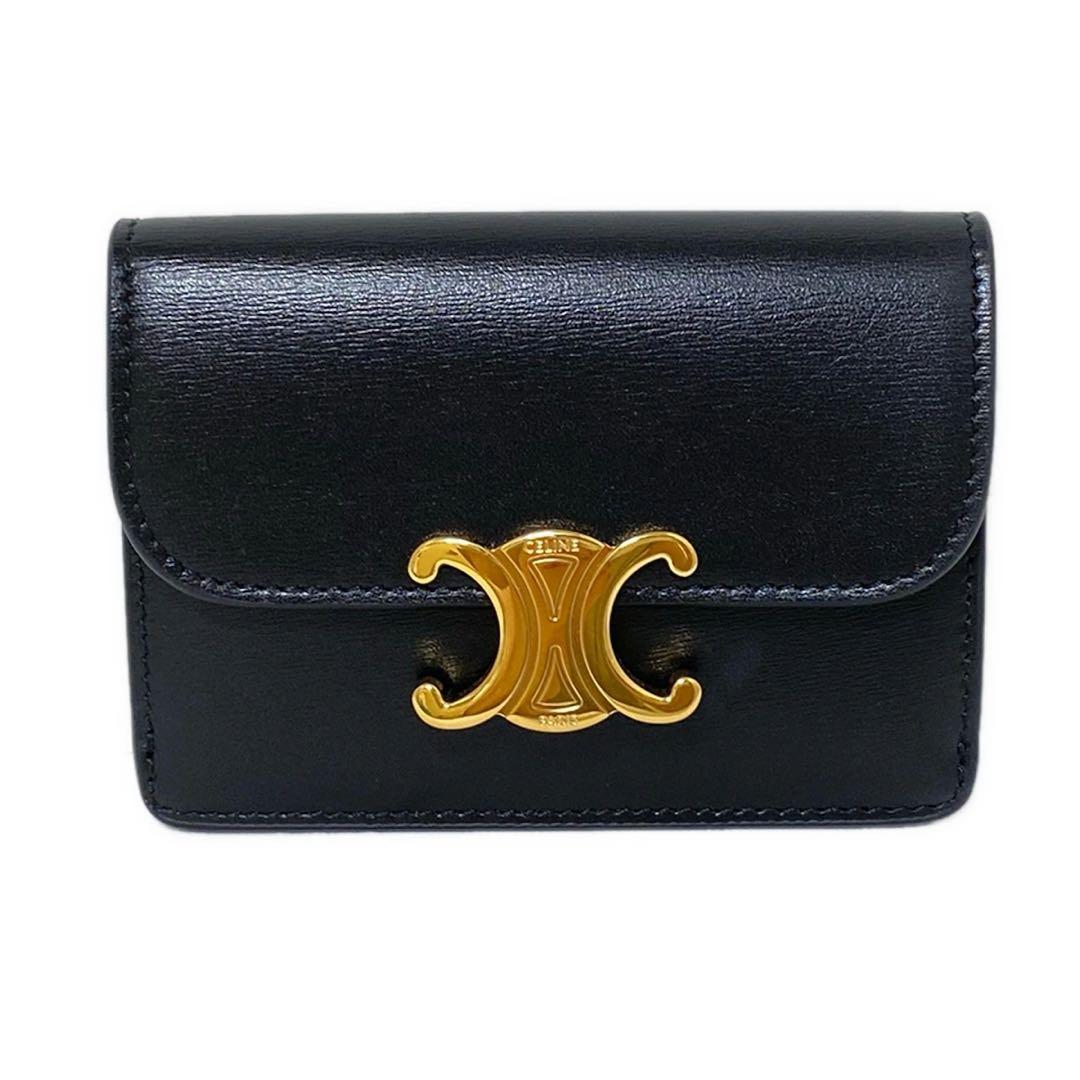 【美品✨】セリーヌ 名刺入れ カード入れ レザー ブラック 大人気❣