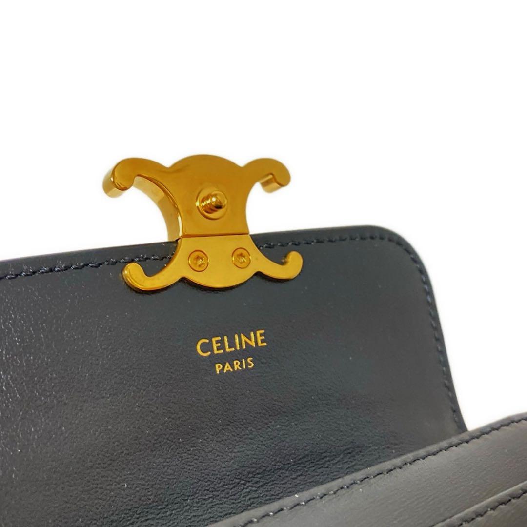 【美品✨】セリーヌ 名刺入れ カード入れ レザー ブラック 大人気❣