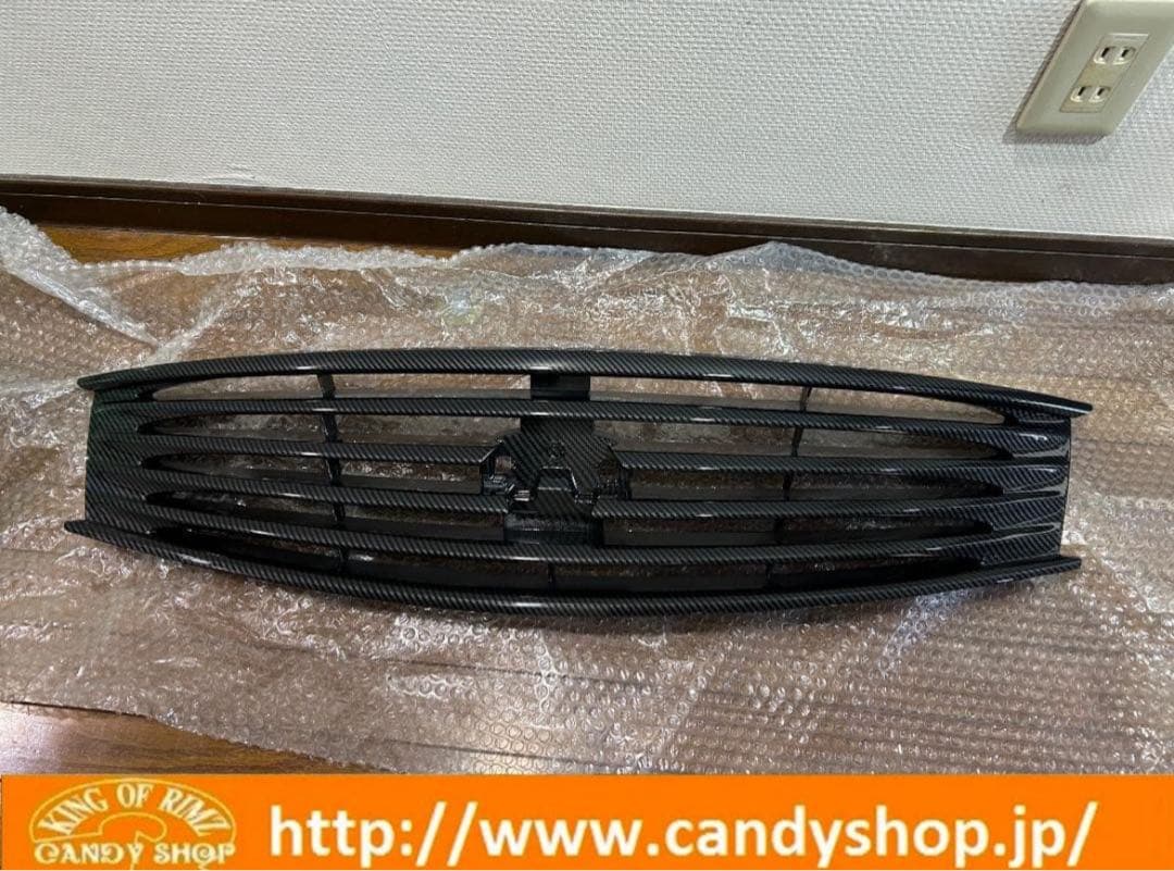 【新品】CKV36スカイラインクーペフロントラジエターグリルカーボン調