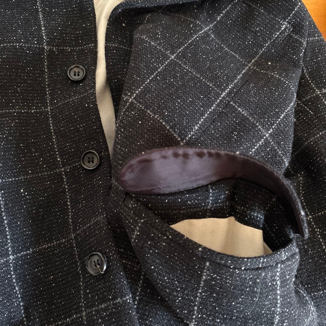 新品◆BLUE BLUE◆定価5万円 日本製 ツイードジャケット 絹・アルパカ混