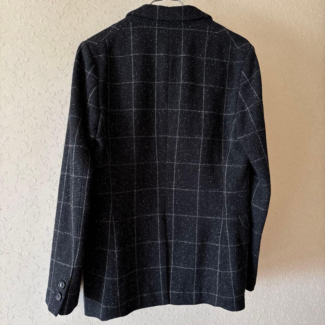 新品◆BLUE BLUE◆定価5万円 日本製 ツイードジャケット 絹・アルパカ混