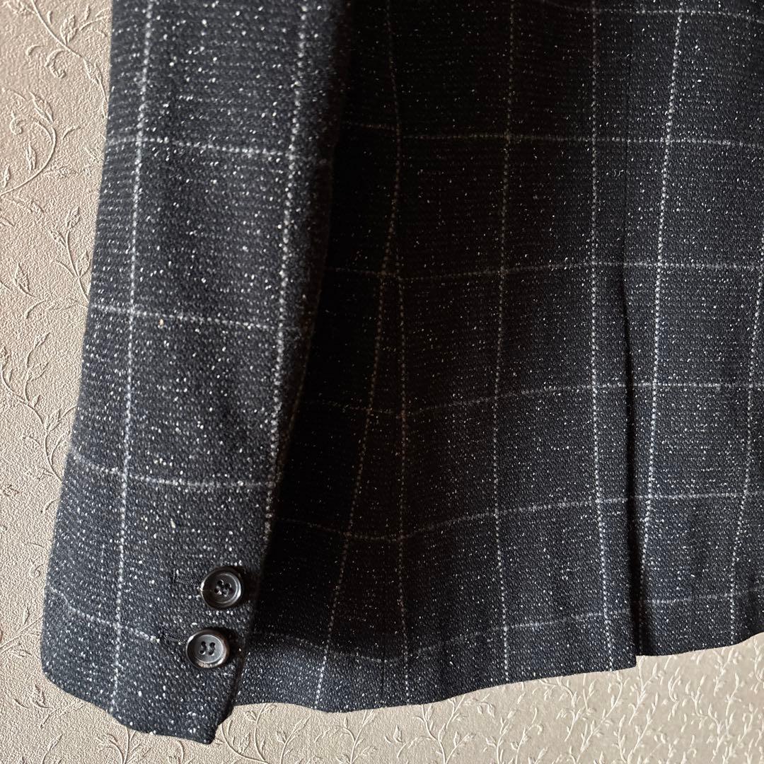 新品◆BLUE BLUE◆定価5万円 日本製 ツイードジャケット 絹・アルパカ混