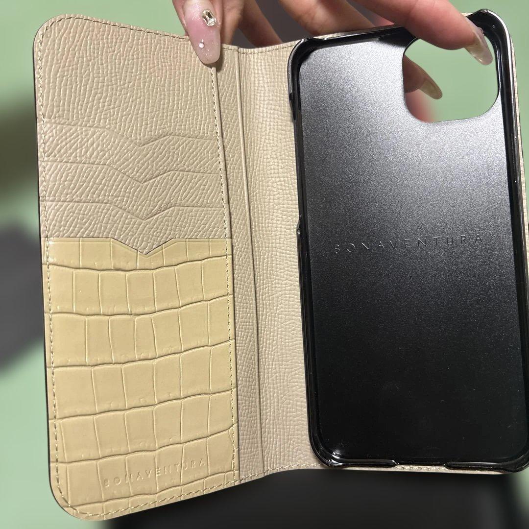 iPhone 15 Plus手帳型ケース ノービレ× エンボスクロコレザー