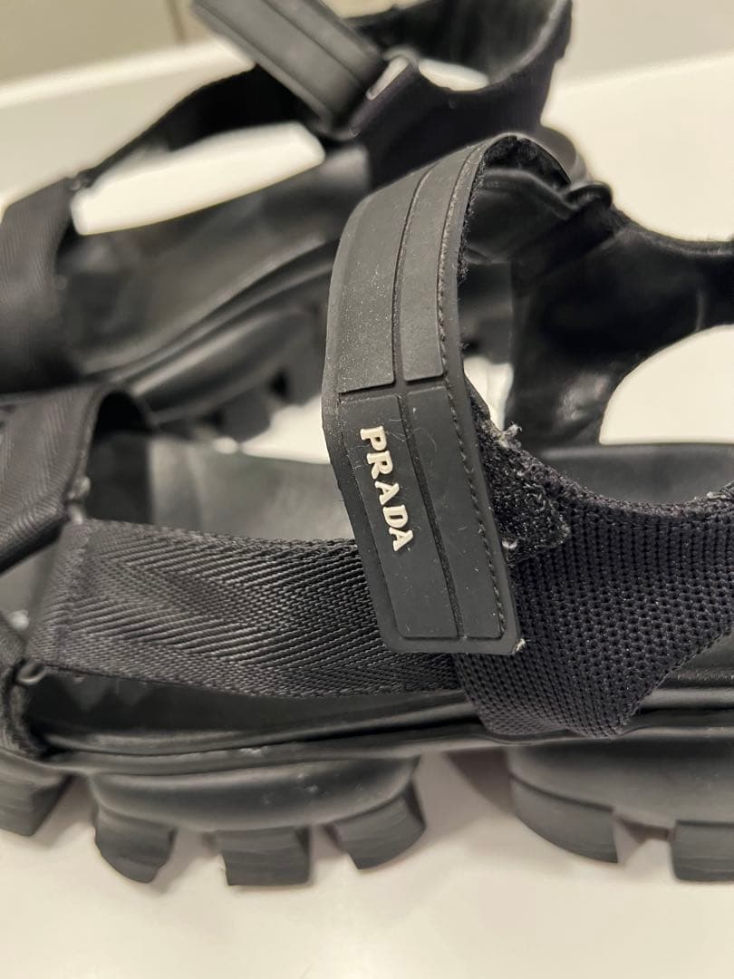 PRADA スポーティナイロンテープ サンダル（ブラック）39.5