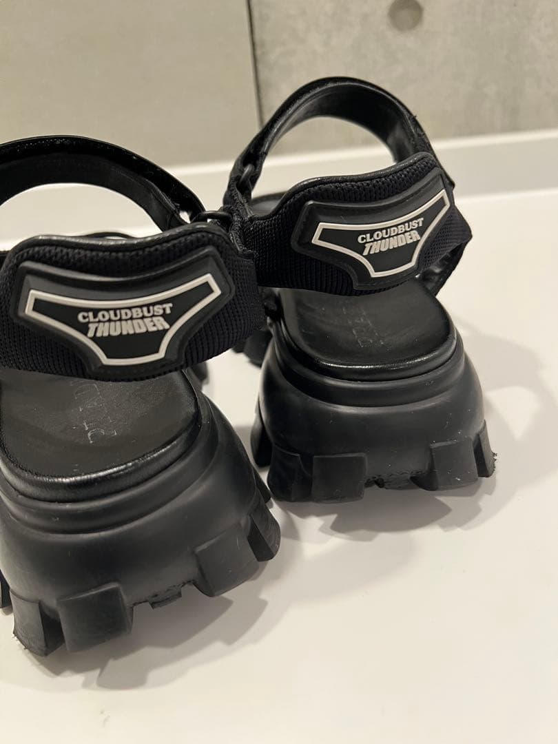 PRADA スポーティナイロンテープ サンダル（ブラック）39.5