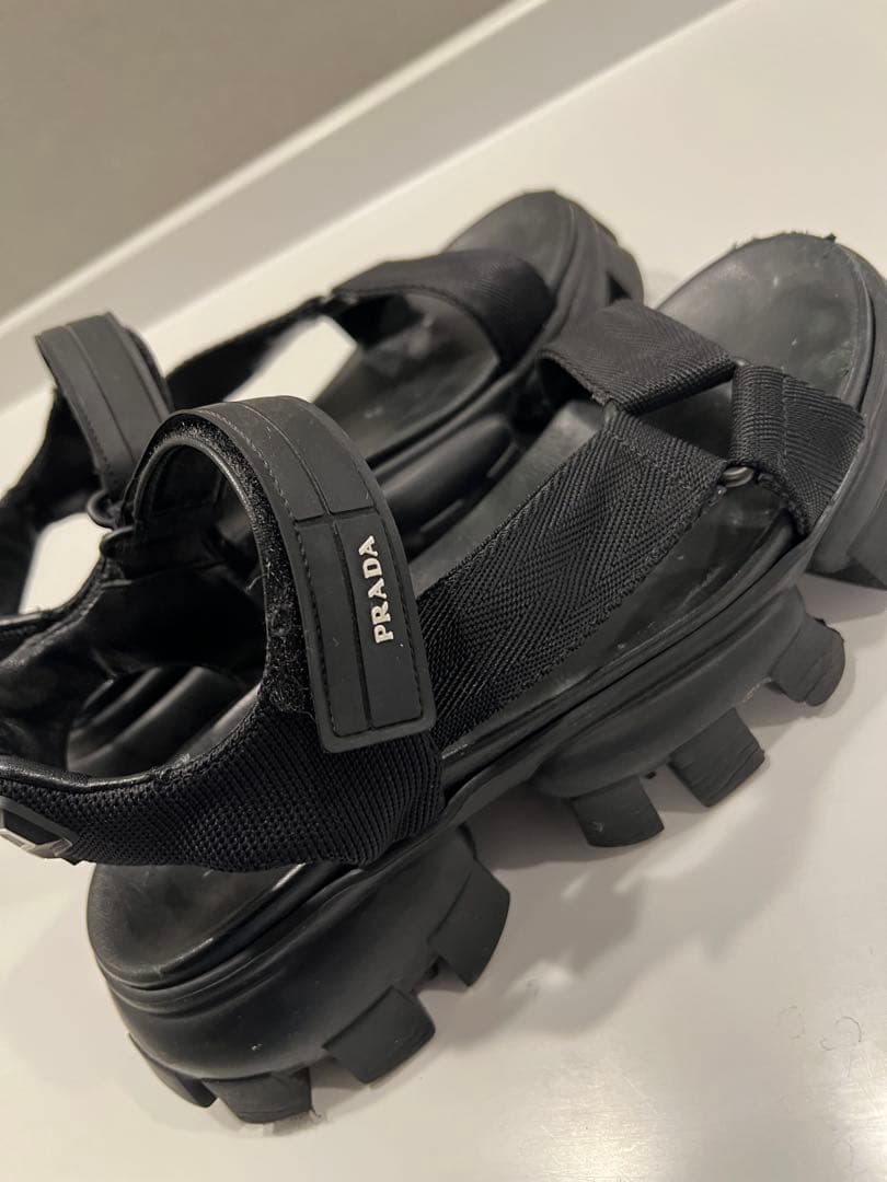 PRADA スポーティナイロンテープ サンダル（ブラック）39.5
