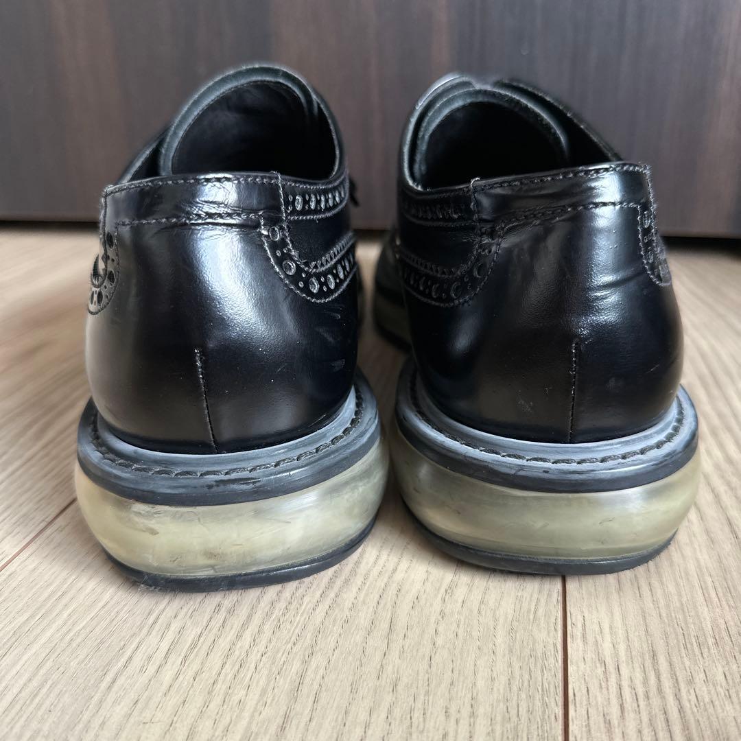 プラダ ウイングチップ　エアソールシューズ　ブラック　27㎝
