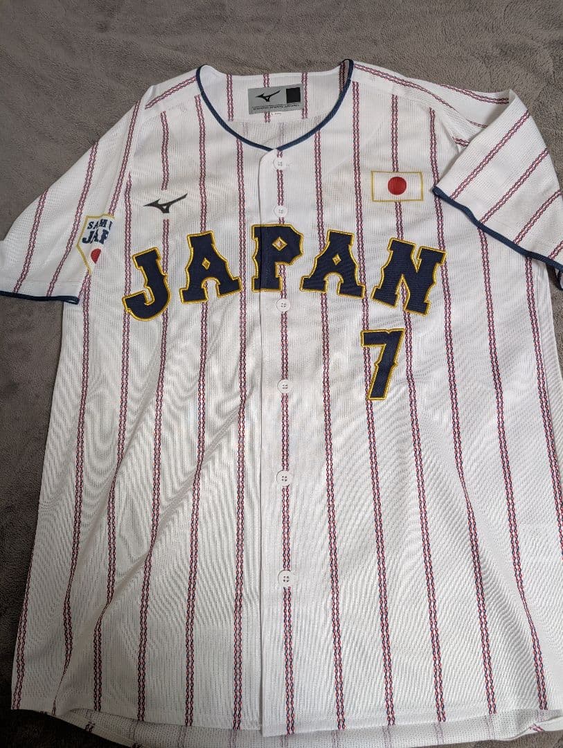 西川史礁 日本代表 千葉ロッテマリーンズ ホーム レプリカユニフォーム L