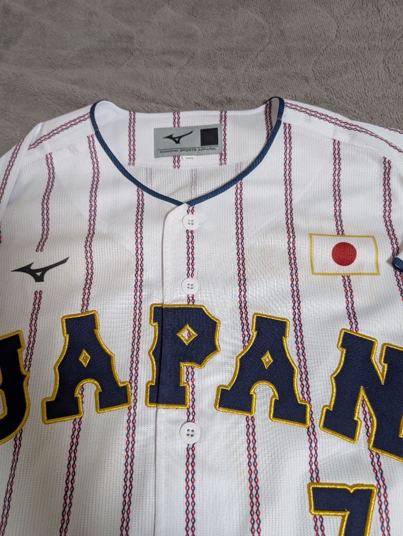 西川史礁 日本代表 千葉ロッテマリーンズ ホーム レプリカユニフォーム L