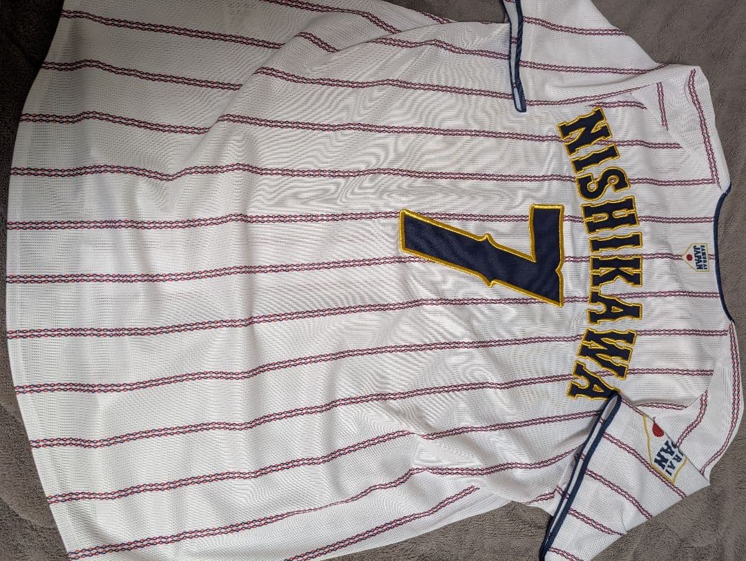 西川史礁 日本代表 千葉ロッテマリーンズ ホーム レプリカユニフォーム L