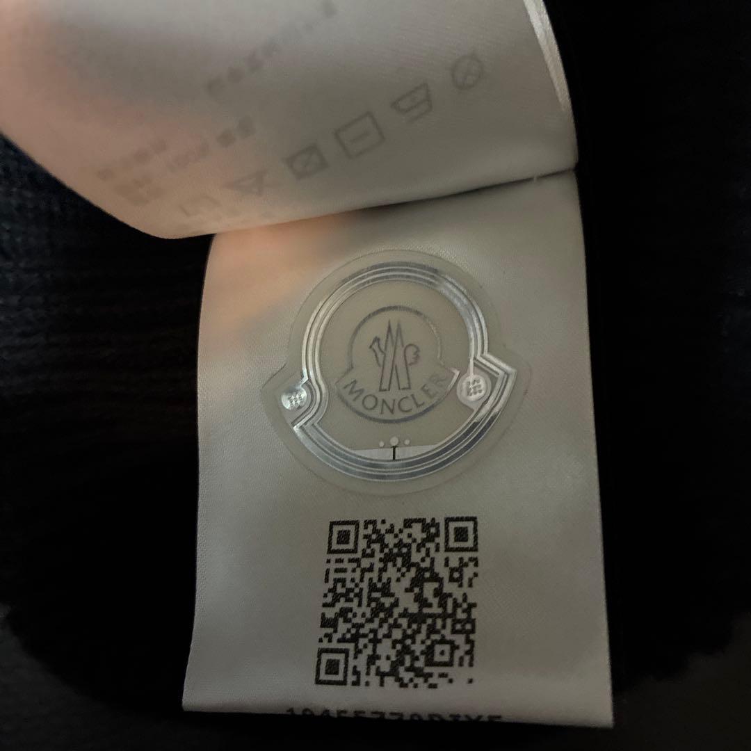 正規品 一回試着のみ MONCLER 黒 ニット帽 箱付き