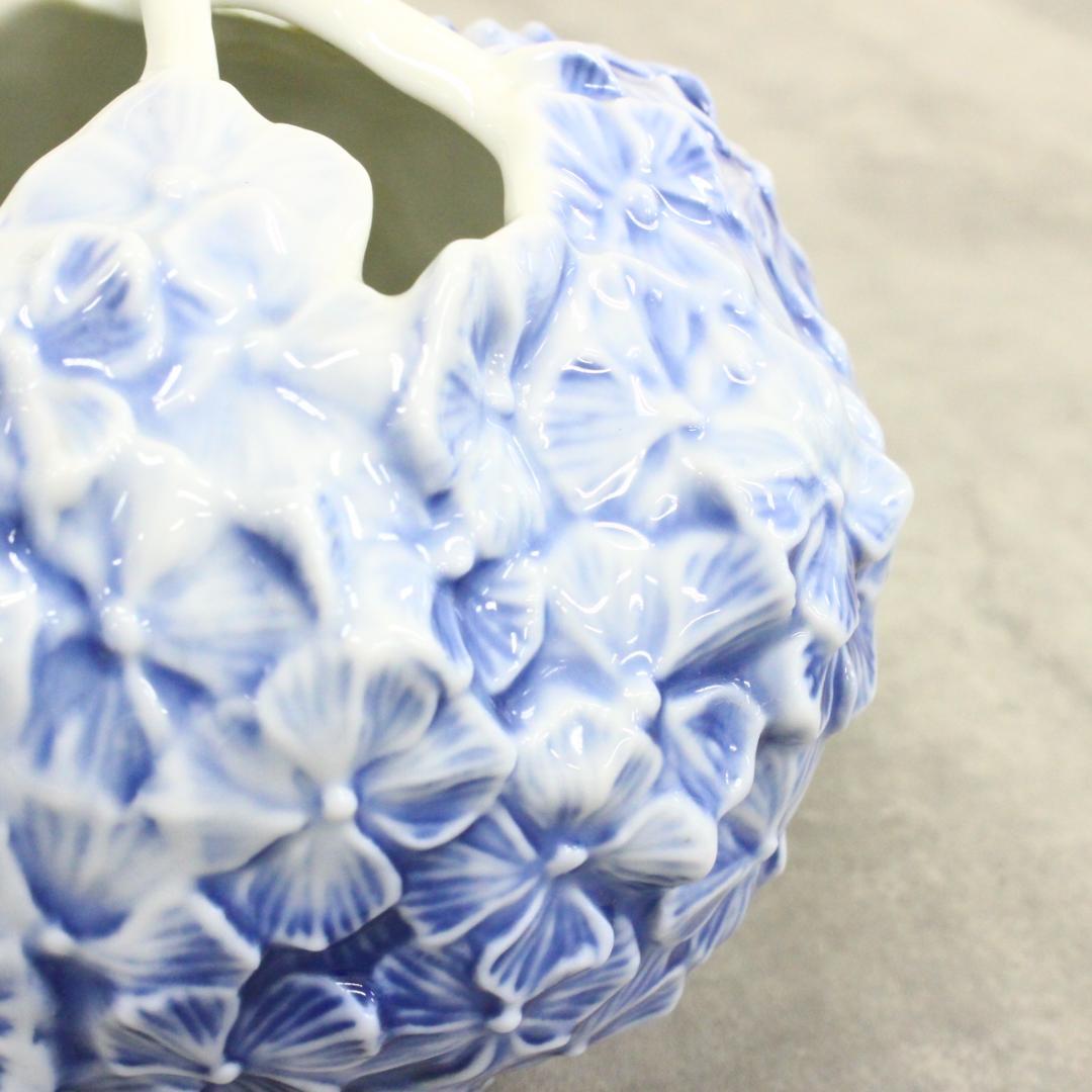 ◇ロイヤルコペンハーゲン フラワーベース 紫陽花 ブルー