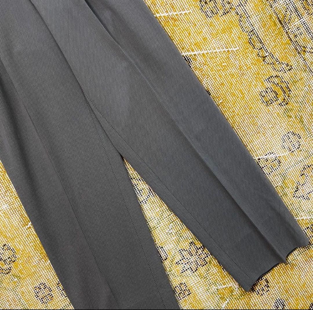 giorgio armani ダークグレー スラックス 2タック