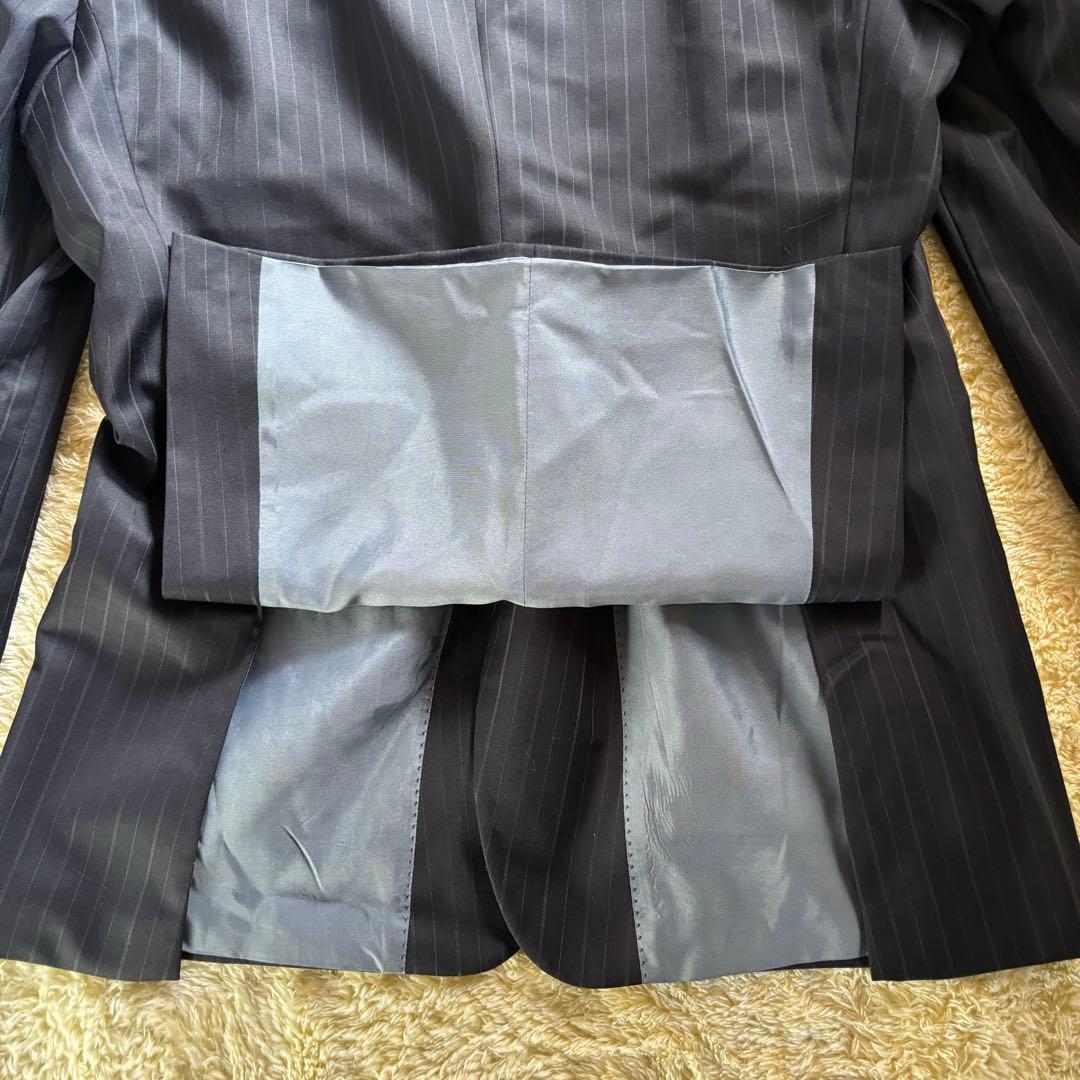 美品✨ヒューゴボス　セットアップ　ネイビーストライプ　48トルコ製　総裏