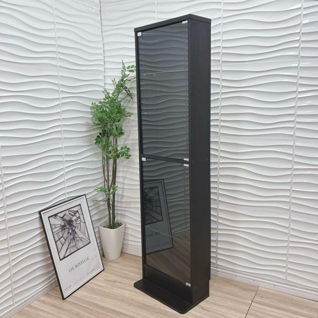 ⑤大阪府 神戸市 配達料無料！◇不二貿易◇ガラスコレクションケース◇ハイタイプ