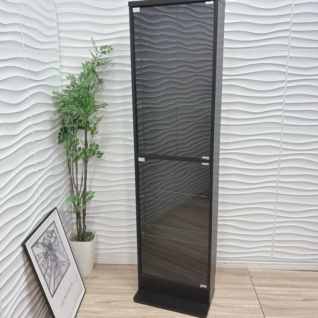 ⑤大阪府 神戸市 配達料無料！◇不二貿易◇ガラスコレクションケース◇ハイタイプ