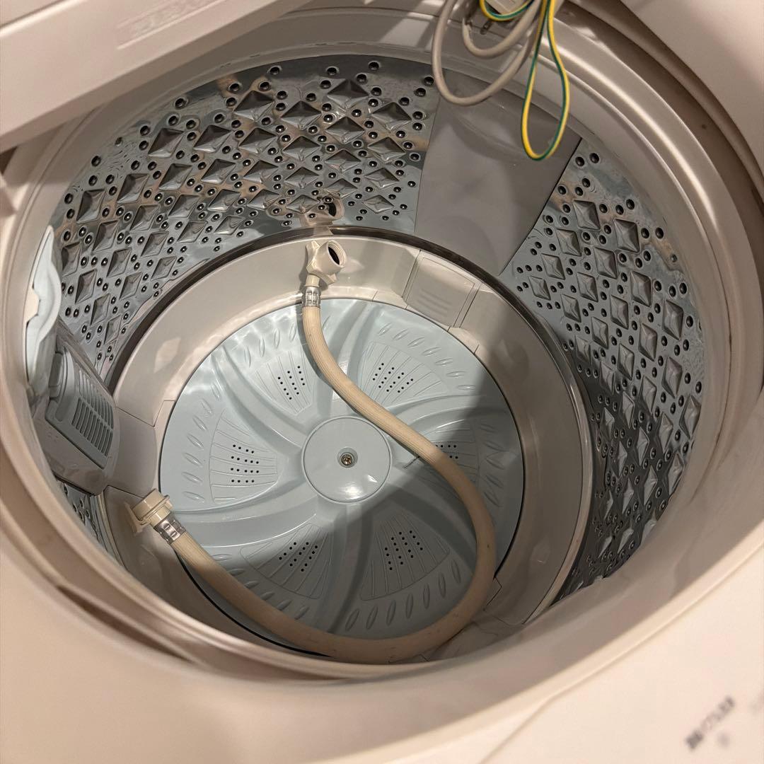 TOSHIBA 縦型全自動洗濯機 AW-7D5(W) 2017年製 調整脚付き