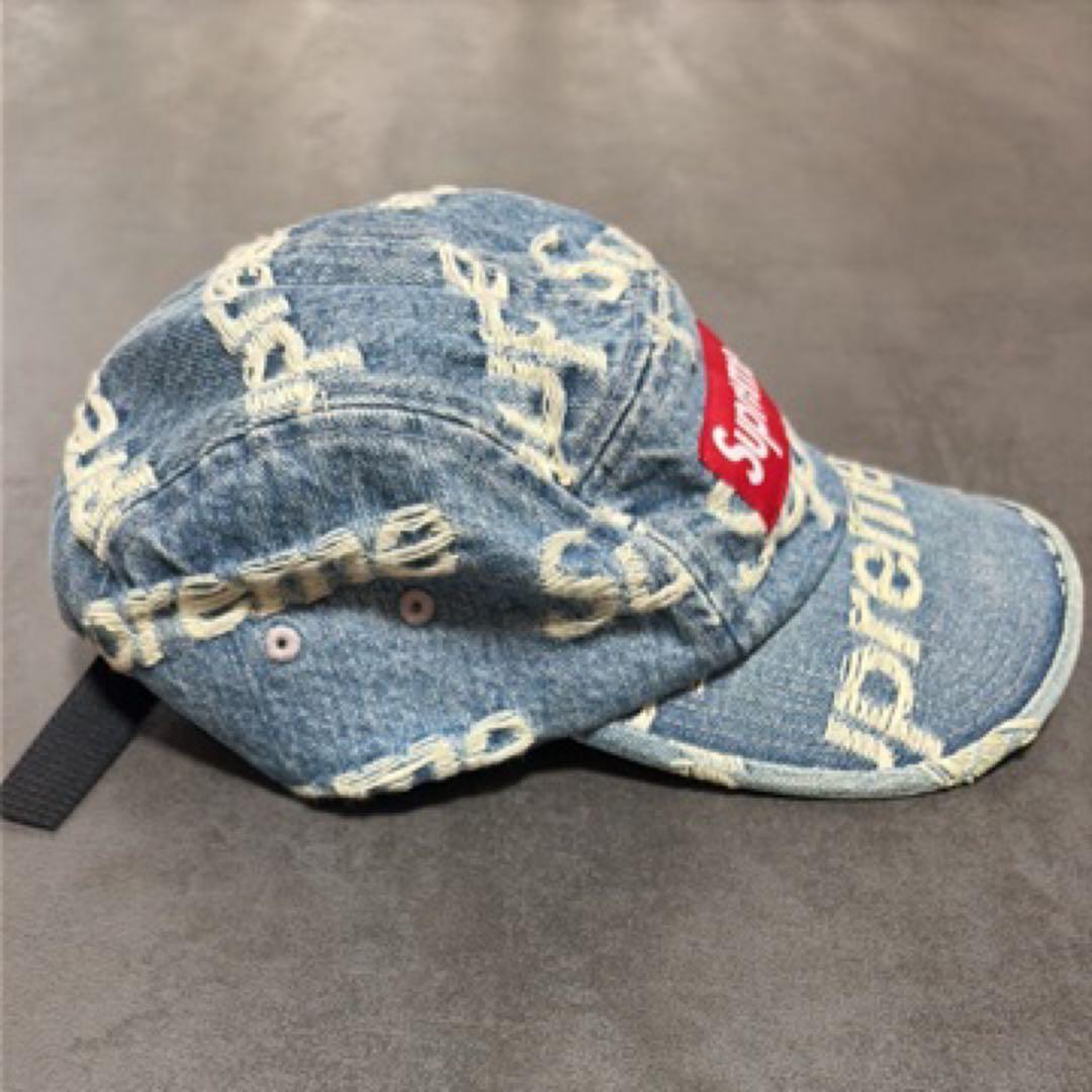 帽子 supreme Frayed Logos Denim Camp Cap