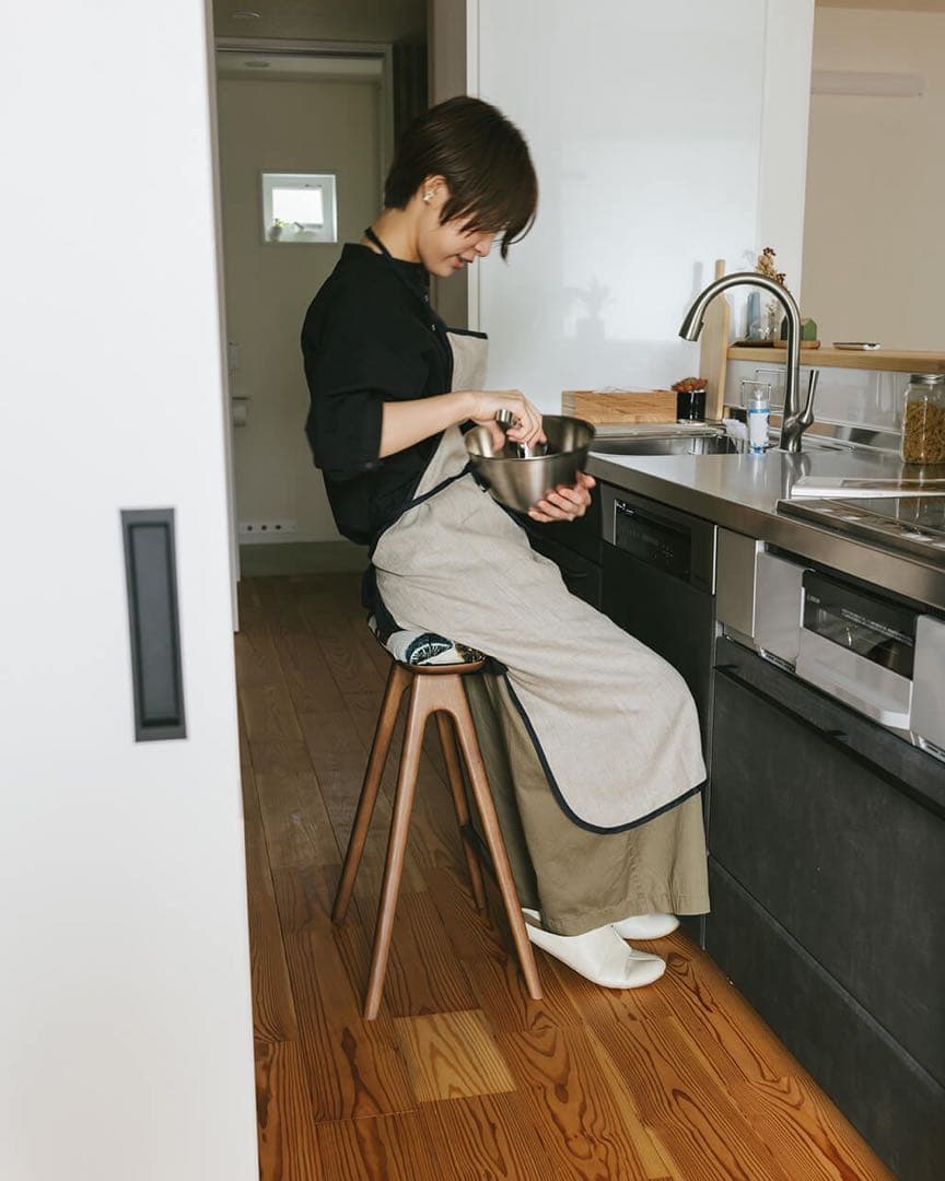 キッチンスツール　H630 BR ミナペルホネン　ringo green