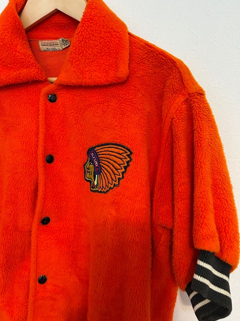 50s Wilson ヴィンテージ 半袖スタジャン スポジャケINDIANS