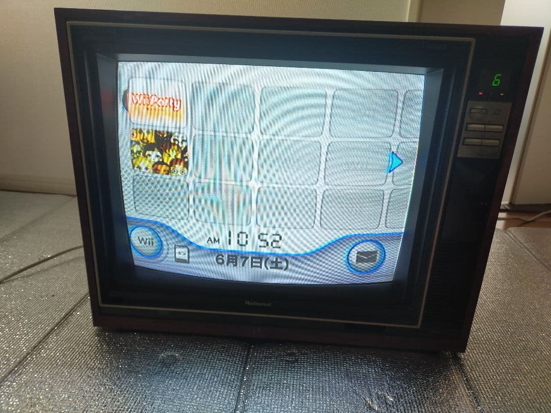 大幅値下☆ナショナルカラーテレビ/美品/当時物/昭和レトロ/音声映像OK/ 送込