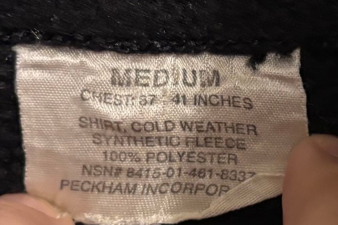 実物 ecwcs Level3 GEN2 ポーラテックフリースPECKHAM社製