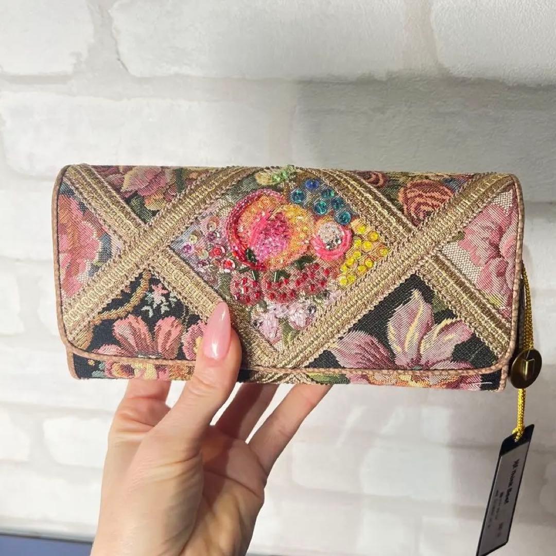 Think Bee! 花柄刺繍 長財布