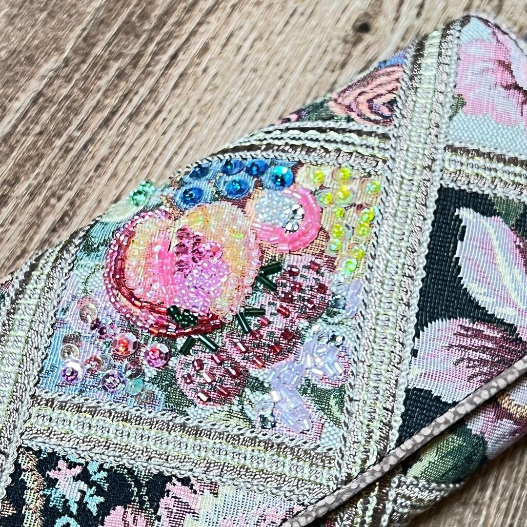 Think Bee! 花柄刺繍 長財布