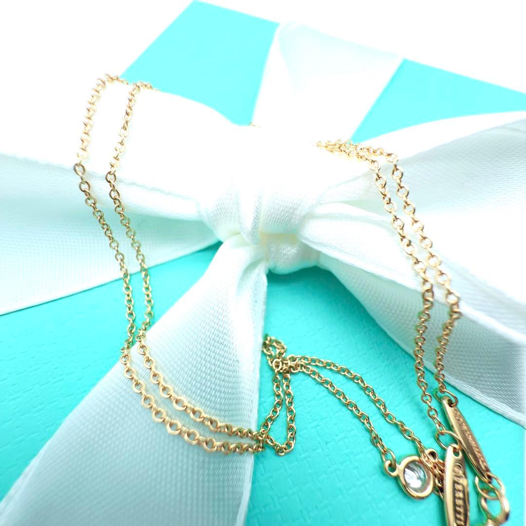 こ*た様 美品✨Tiffanyティファニーバイザヤードダイヤネックレス18k75