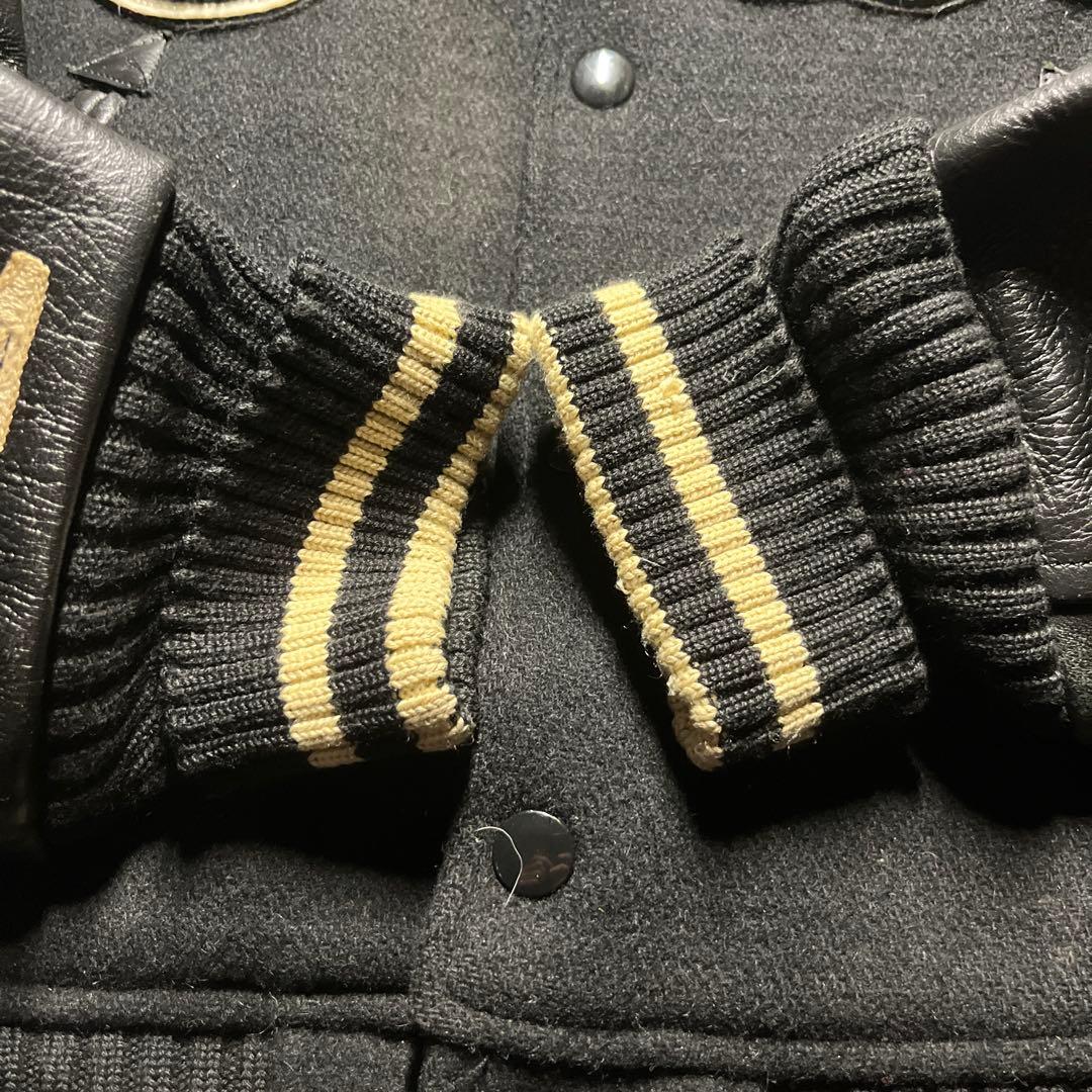 希少 whitesville スタジャン フルデコ ブラック S 送料無料