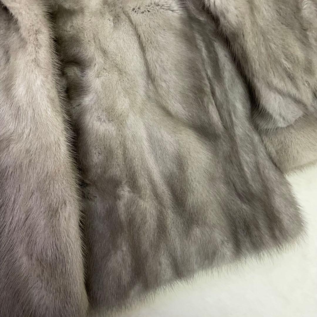 美品　SAGA MINK MESSALA グレー毛皮コート　本毛皮　最高級