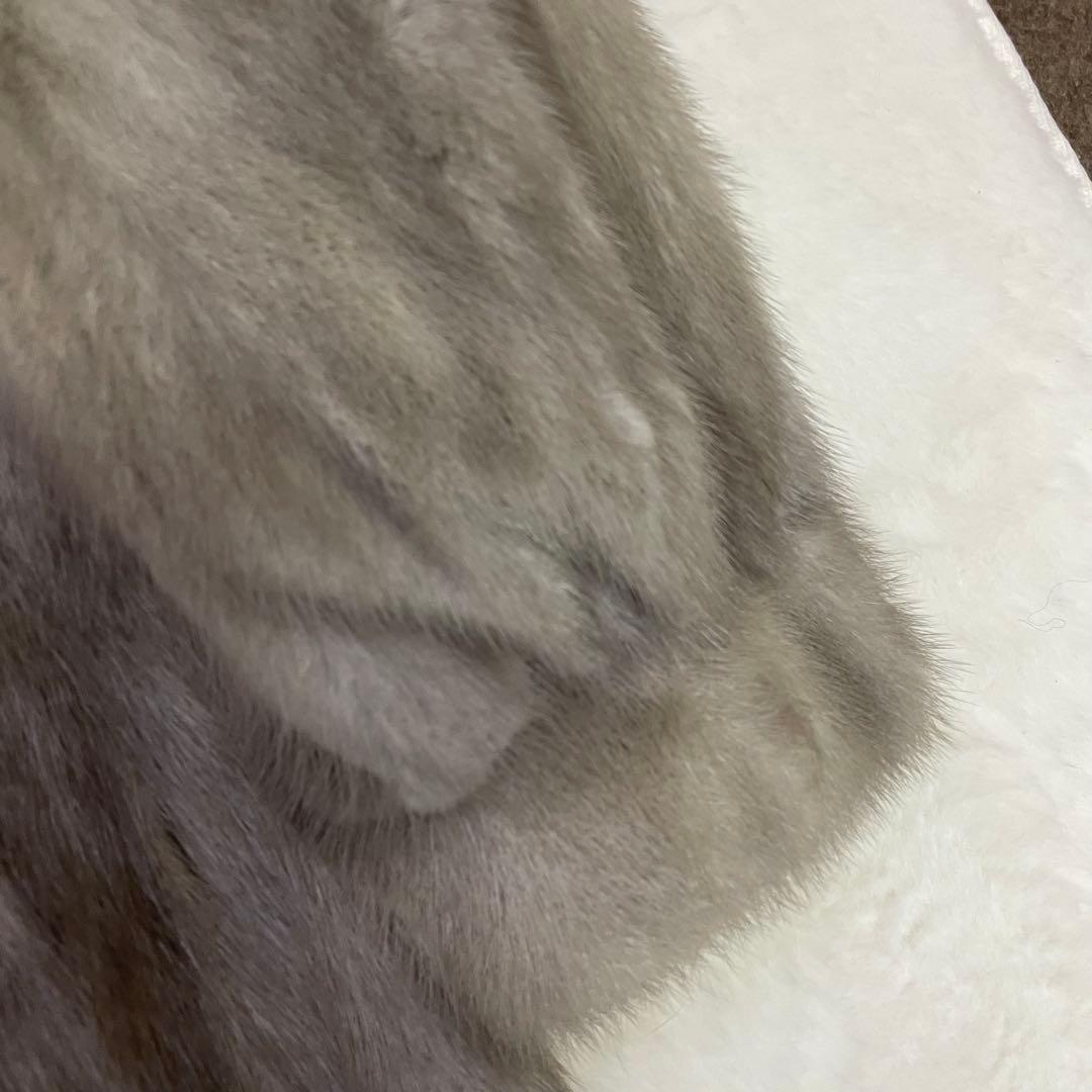 美品　SAGA MINK MESSALA グレー毛皮コート　本毛皮　最高級