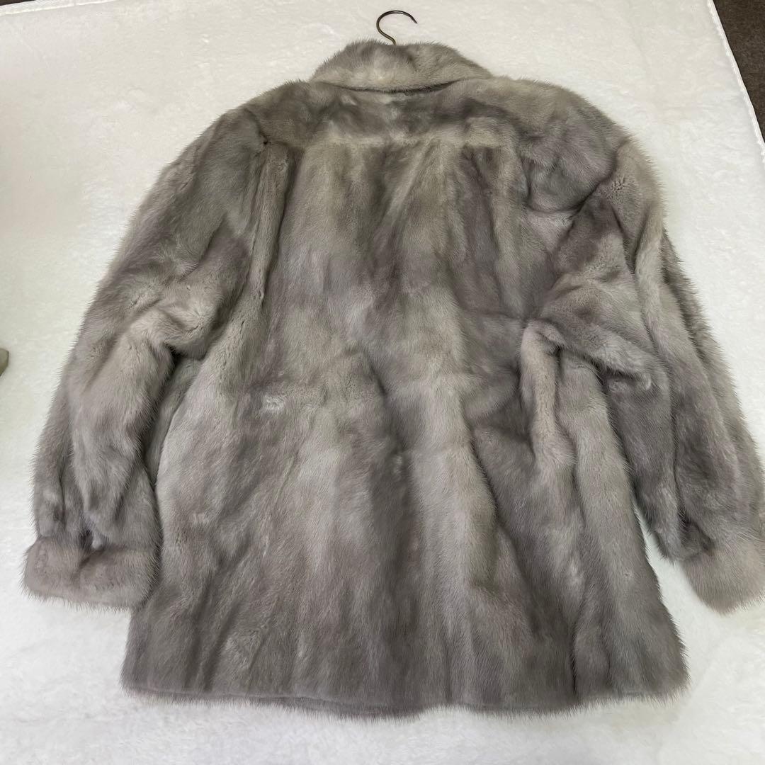 美品　SAGA MINK MESSALA グレー毛皮コート　本毛皮　最高級