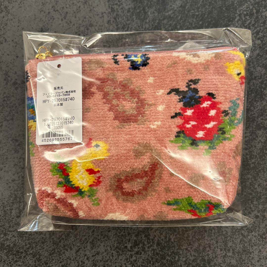 フェイラー　ハイジ 近沢レース ハンカチ　ハイジペイズリー 舟型ポーチ　ピンク