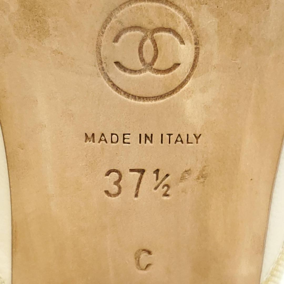 シャネル　ココマーク　ミュール　箱付き　ベージュ　EU37.5　イタリア製