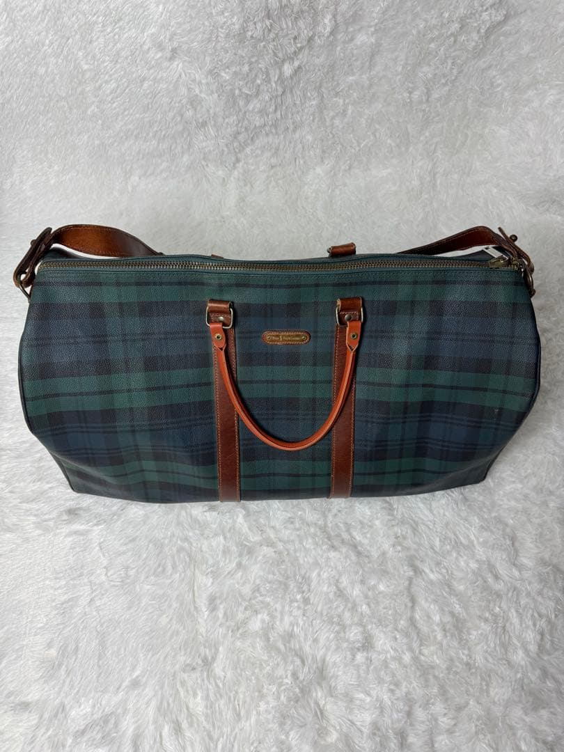 aky Polo Ralph Lauren チェック柄ボストンバッグ