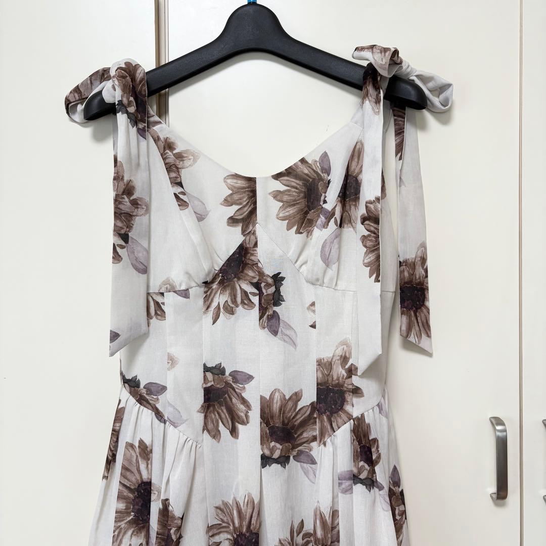 美品 herlipto Sunflower ひまわり ワンピース ホワイト