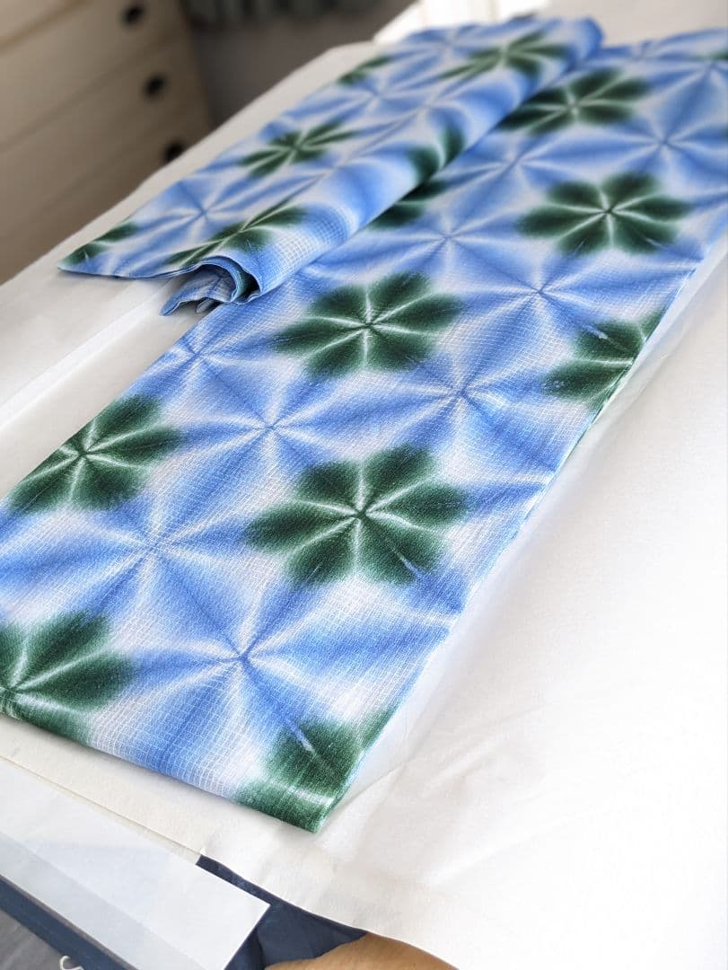 藤井絞綿麻紅梅高級浴衣