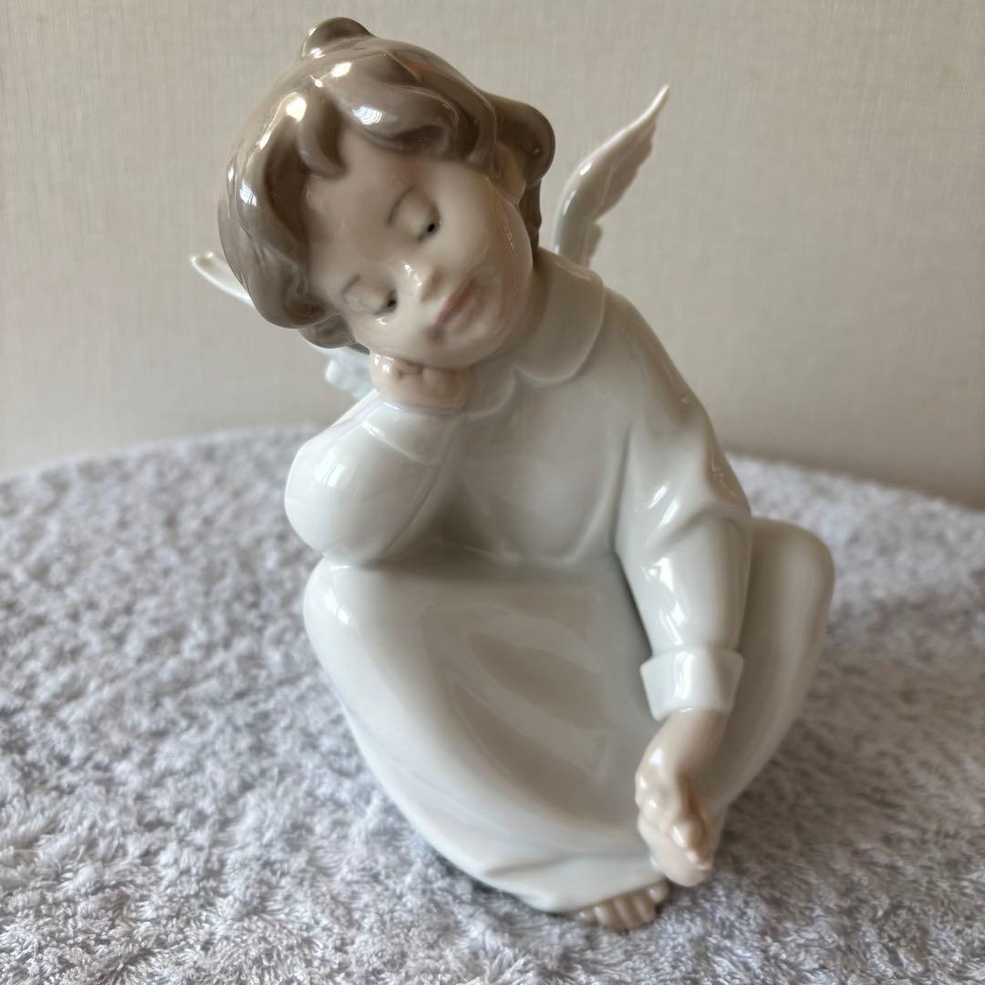 【新品・箱付き】リヤドロ 天使の考えごと（なんとかなるよ）