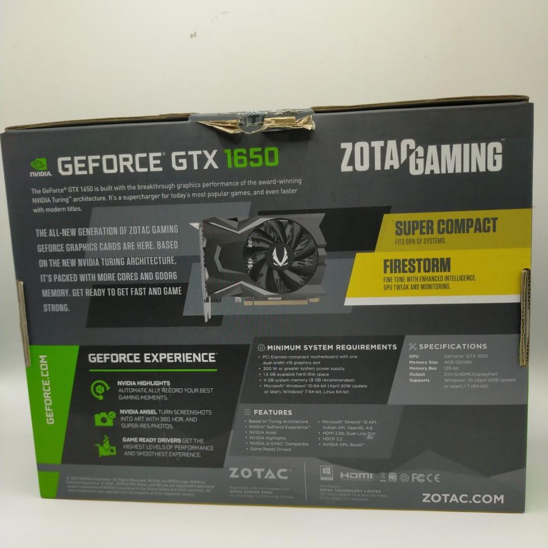 グラフィックボード・グラボ・ビデオカード GAMING GeForce GTX 1650 OC GDDR6 4GB