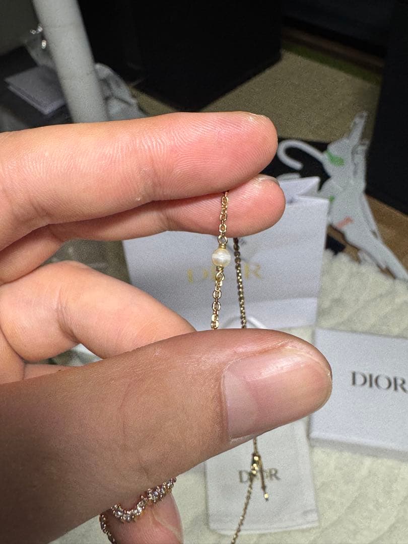 Dior ゴールド ネックレス ギフトバッグ付き