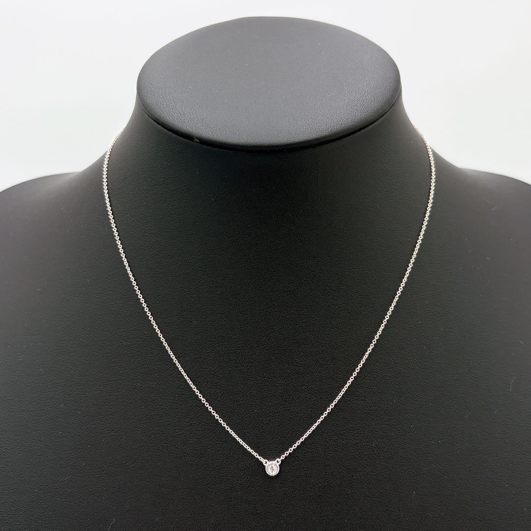 美品 ティファニー バイザヤード ダイヤ 4.2mm ネックレス シルバー925